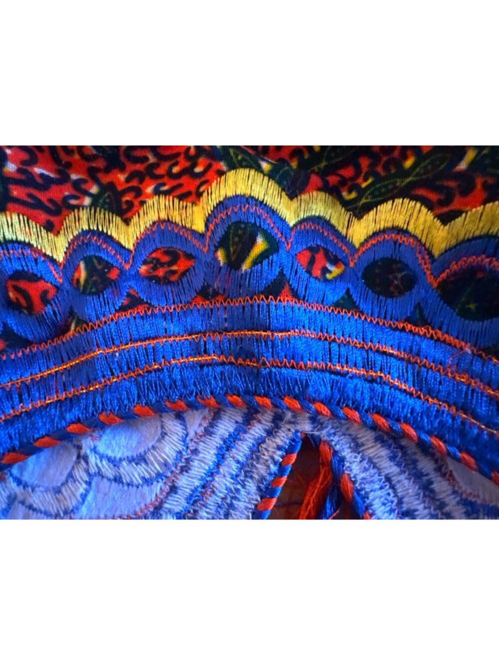 Classy City Chicks 3X Orange Blue African Print Dashiki Tunic Boho Festival Chic - Picture 6 of 10